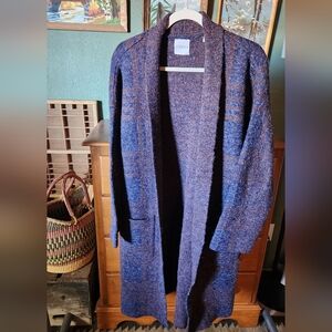 Cyrus Blue and Purple Long Cardigan